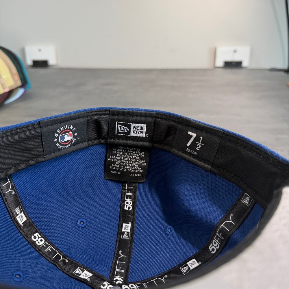 Hat Club Seattle Mariners New Era‎ Cap 7 1/2 Blue Black 59Fifty Silver Metallic - Picture 7 of 7